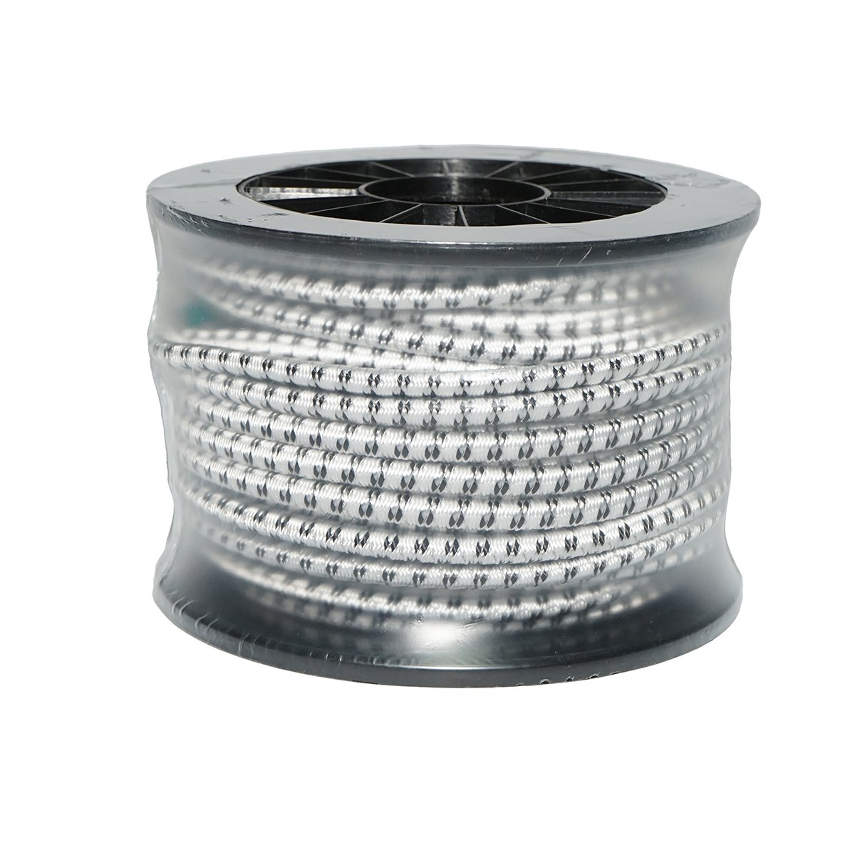 Rola fir elastic alb-negru fi 7mm, 3x0.3mm SS inox, 4.5 Ohm/m 25m gard electric Breckner Germany